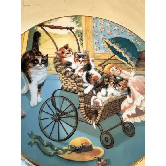 Country Kitties Stroller Derby By Gre Gerardi The Hamilton Collection Plate - Picture 3 of 16